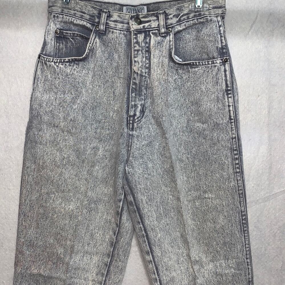 Vintage 90s Women’s Stefano Jeans Gray Acid Wash Size 10